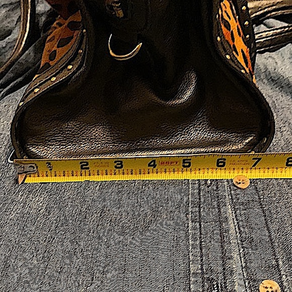 Replica orYANY Leopard Print/Cowhide Satchel Bag - Picture 12 of 12